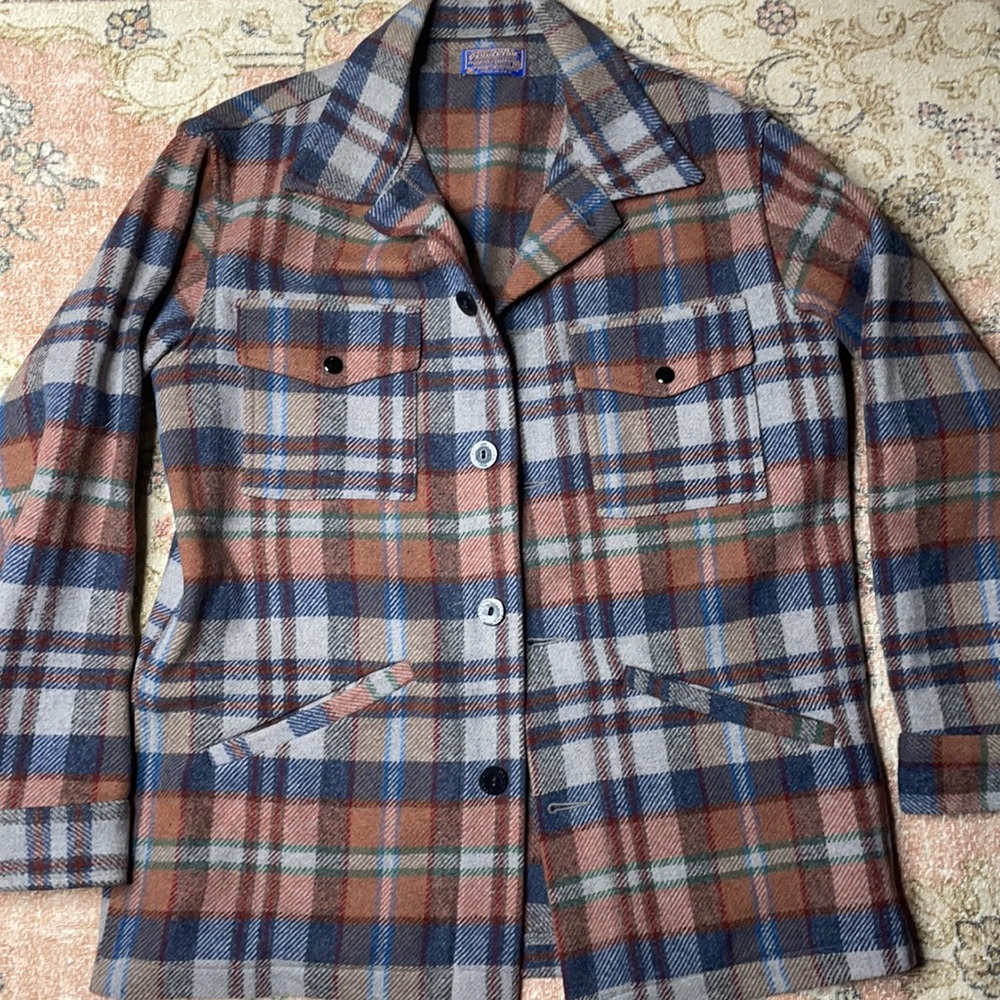 Vintage Pendleton 100% virgin wool plaid jacket